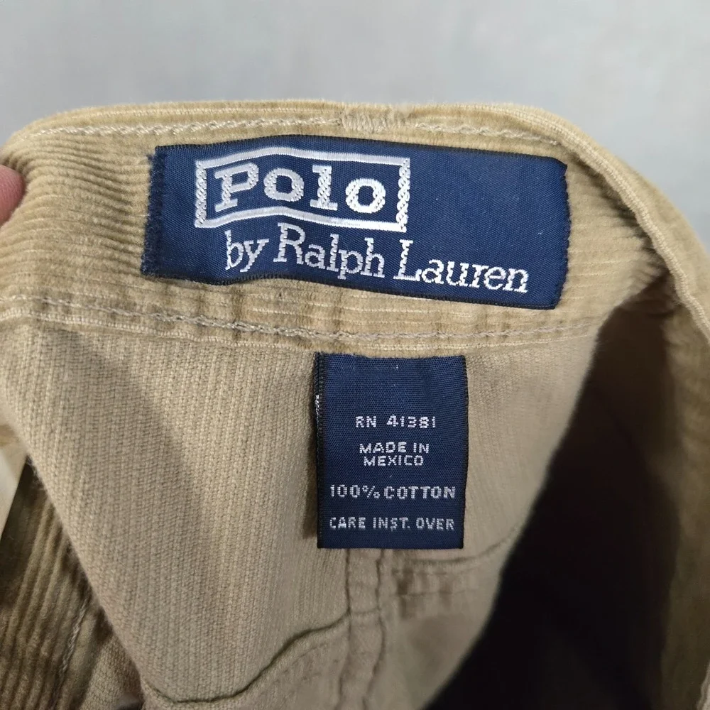 Vintage Polo Ralph Lauren Corduroy Pants‎ mens 38x32 relaxed NEW 100% cotton